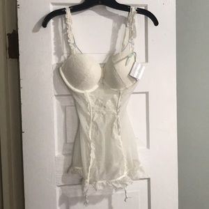 Victoria’s Secret Garter slip with wire bra